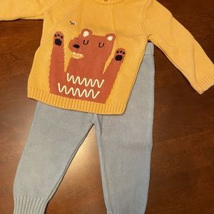 Hanna Andersson Knit Sweater and Pants size 18-24 Months